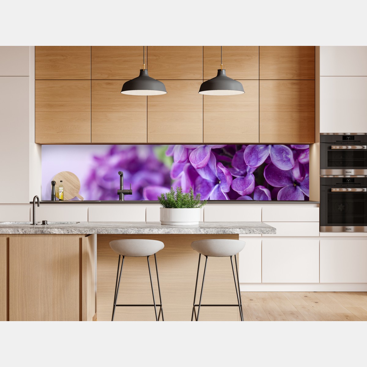 Naklejka repozycjonowalna fioletowe kwiaty lilaka zbliżenie – Wallissimo® Naklejka repozycjonowalna fioletowe kwiaty lilaka zbliżenie – Wallissimo®