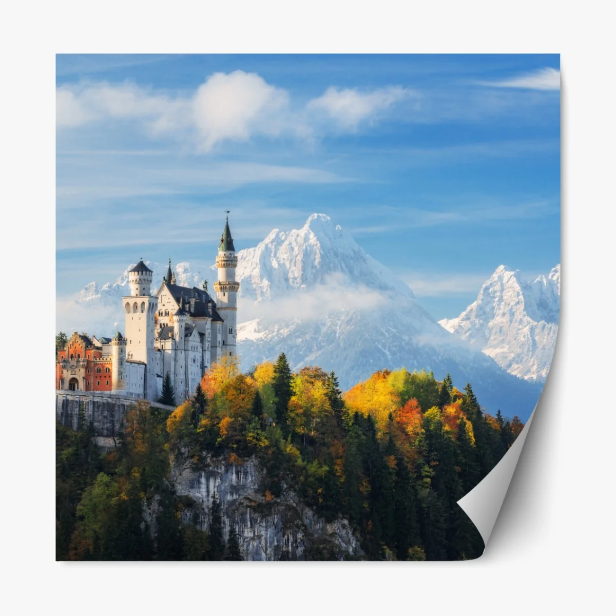 Naklejka repozycjonowalna zamek jak z bajki w Alpach – Wallissimo® Naklejka repozycjonowalna zamek jak z bajki w Alpach – Wallissimo®