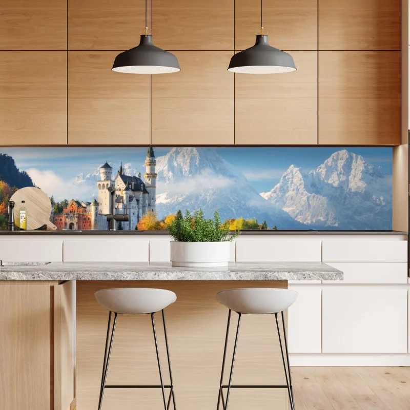 Naklejka repozycjonowalna słoneczny taras śródziemnomorski z widokiem na morze – Wallissimo®