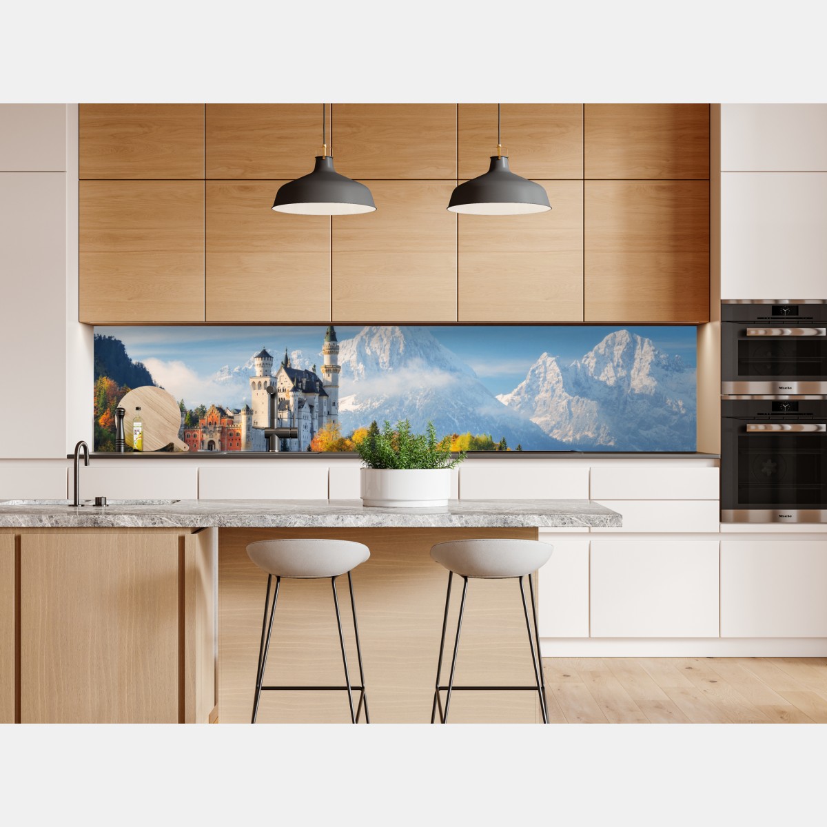 Naklejka repozycjonowalna zamek jak z bajki w Alpach – Wallissimo® Naklejka repozycjonowalna zamek jak z bajki w Alpach – Wallissimo®