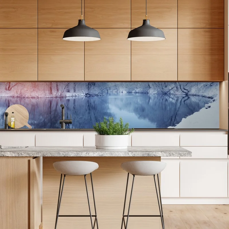 Naklejka repozycjonowalna delikatny akwarelowy wzór z liśćmi eukaliptusa – Wallissimo®