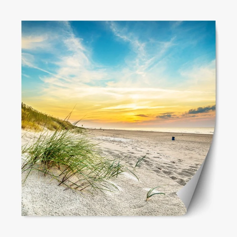 Naklejka repozycjonowalna drewniany pomost prowadzący na plażę Praia da Bordeira – Wallissimo®