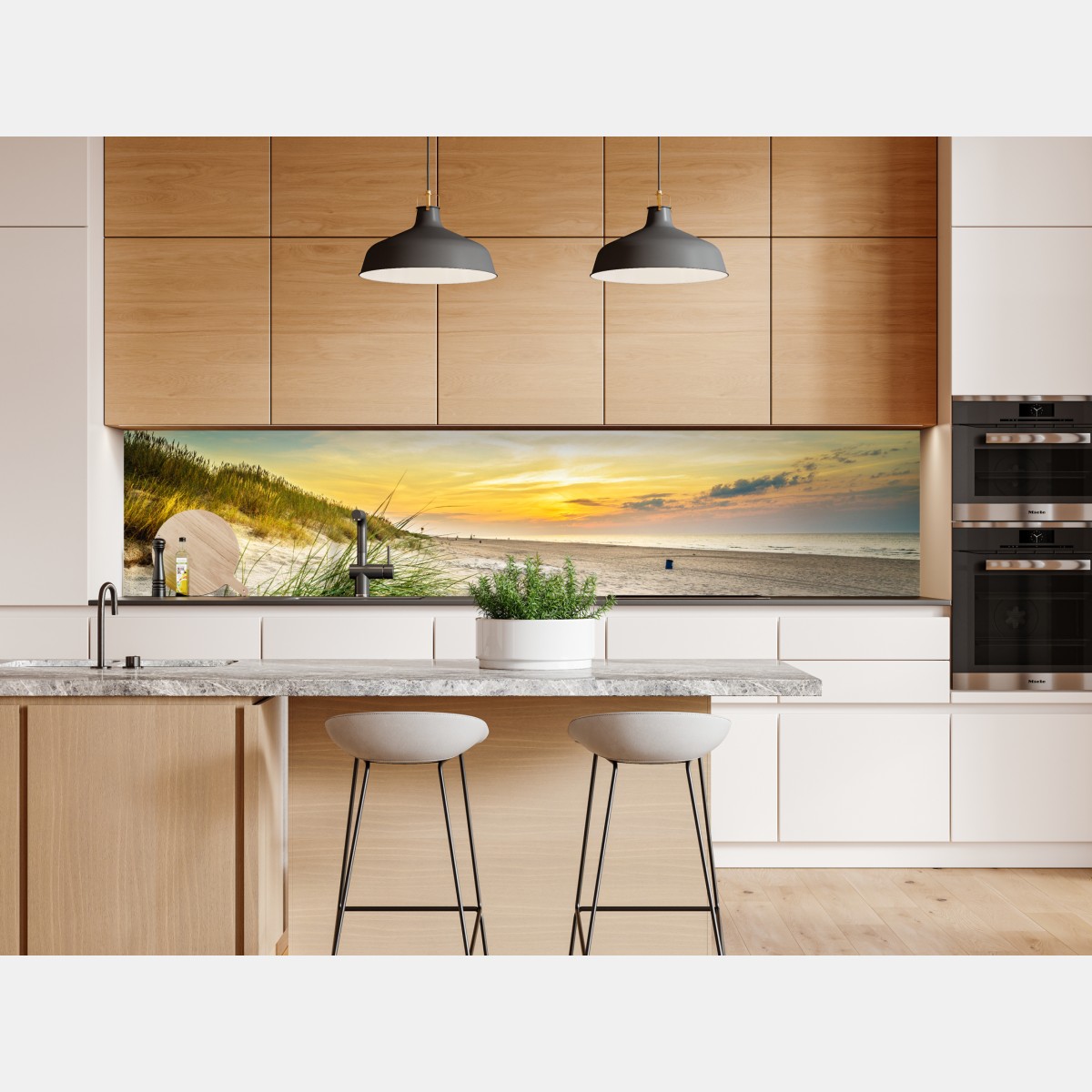 Naklejka repozycjonowalna zachód słońca nad spokojnymi wydmami – Wallissimo® Naklejka repozycjonowalna zachód słońca nad spokojnymi wydmami – Wallissimo®