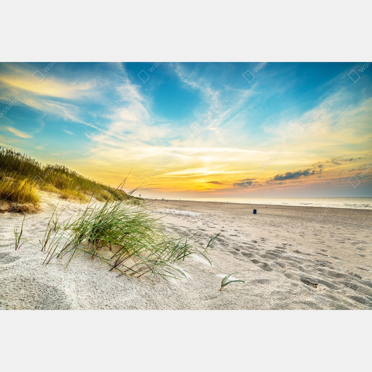 Naklejka repozycjonowalna zachód słońca nad spokojnymi wydmami – Wallissimo® Naklejka repozycjonowalna zachód słońca nad spokojnymi wydmami – Wallissimo®