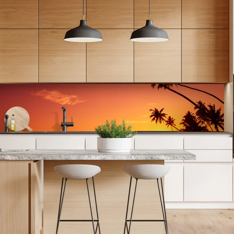 Naklejka repozycjonowalna bujne tropikalne liście – Wallissimo®