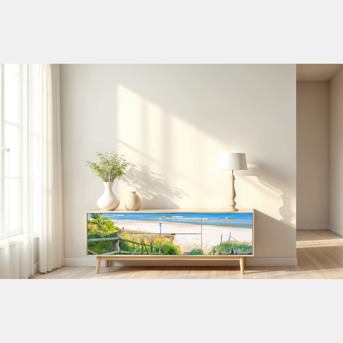 Naklejka repozycjonowalna ścieżka na plażę nad Morzem Bałtyckim – Wallissimo® Naklejka repozycjonowalna ścieżka na plażę nad Morzem Bałtyckim – Wallissimo®