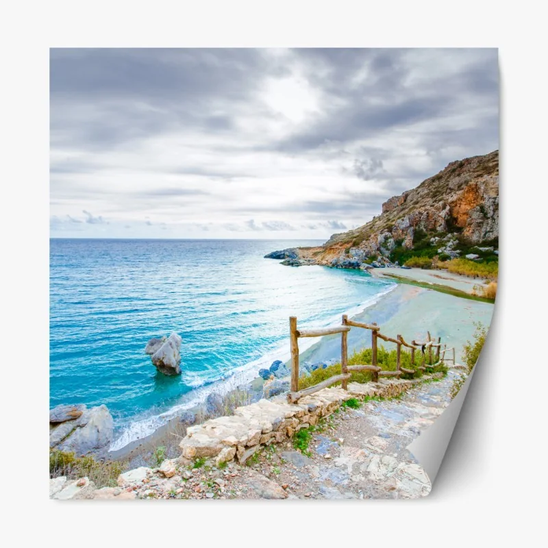 Naklejka repozycjonowalna retro falisty wzór mid-century – Wallissimo®