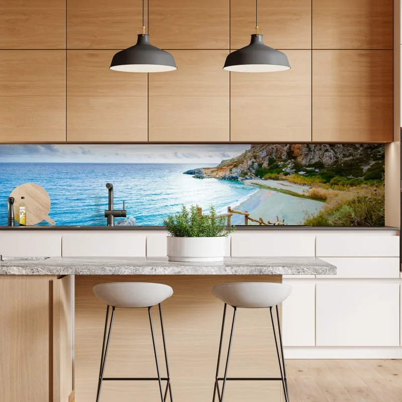 Naklejka repozycjonowalna retro falisty wzór mid-century – Wallissimo®