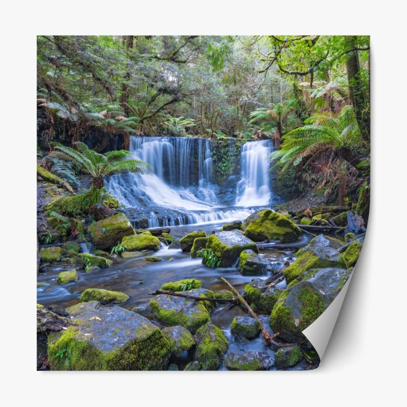 Naklejka repozycjonowalna turkusowo-złota abstrakcyjna marmurkowa faktura – Wallissimo®