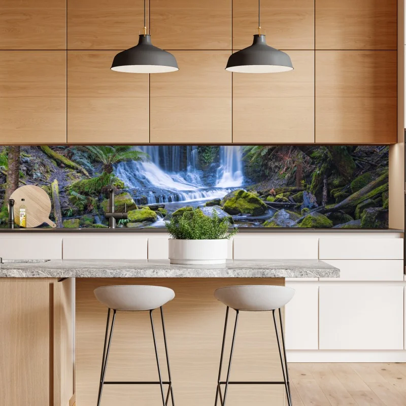 Naklejka repozycjonowalna turkusowo-złota abstrakcyjna marmurkowa faktura – Wallissimo®