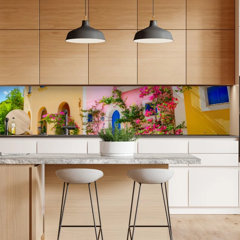 Naklejka repozycjonowalna perspektywa Mostu Brooklyńskiego w monochromie – Wallissimo®