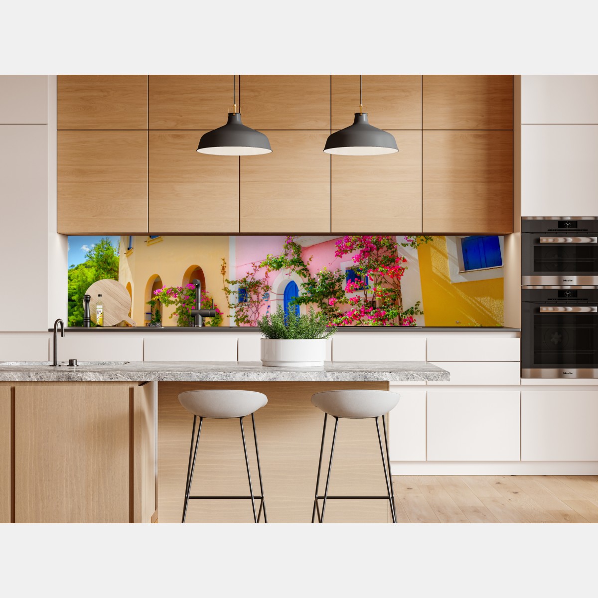 Naklejka repozycjonowalna kolorowa ulica na Kefalonii – Wallissimo® Naklejka repozycjonowalna kolorowa ulica na Kefalonii – Wallissimo®