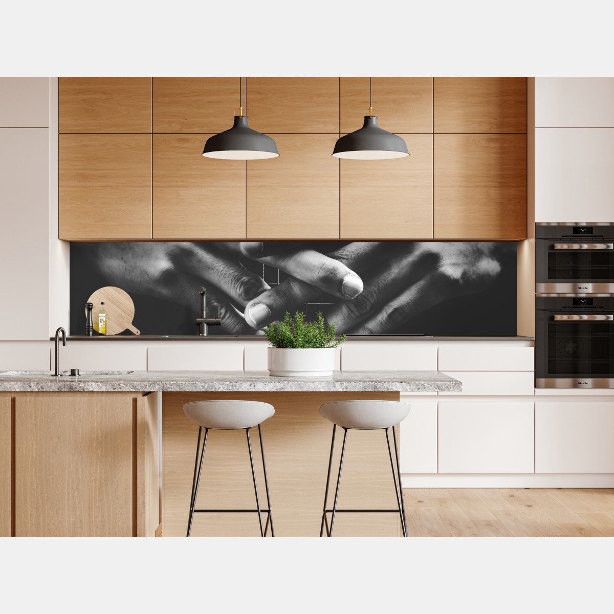 Naklejka repozycjonowalna splątane ręce na strunach gitary – Wallissimo® Naklejka repozycjonowalna splątane ręce na strunach gitary – Wallissimo®