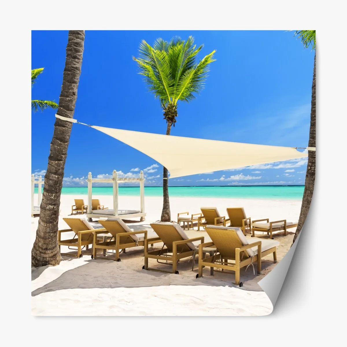 Naklejka repozycjonowalna spokojna plaża w Cap Cana, Dominikana – Wallissimo® Naklejka repozycjonowalna spokojna plaża w Cap Cana, Dominikana – Wallissimo®