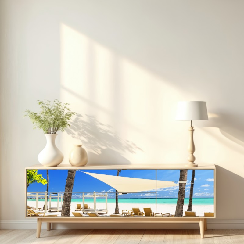 Naklejka repozycjonowalna spokojna plaża w Cap Cana, Dominikana – Wallissimo® Naklejka repozycjonowalna spokojna plaża w Cap Cana, Dominikana – Wallissimo®