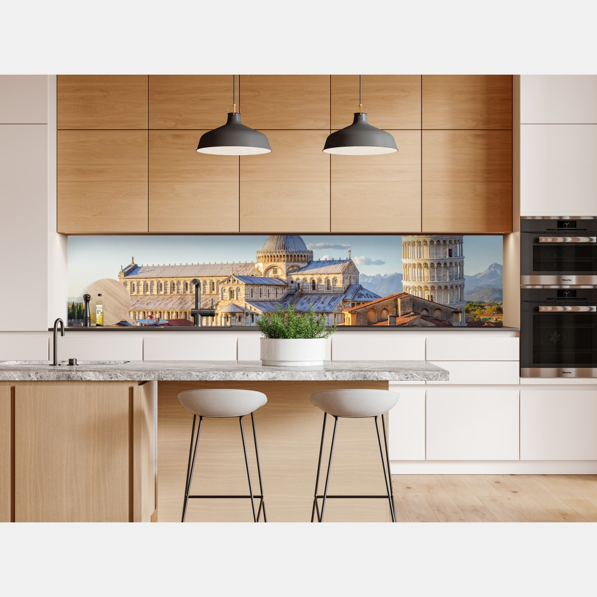 Naklejka repozycjonowalna słoneczny widok na katedrę w Pizie i krzywą wieżę – Wallissimo® Naklejka repozycjonowalna słoneczny widok na katedrę w Pizie i krzywą wieżę – Wallissimo®