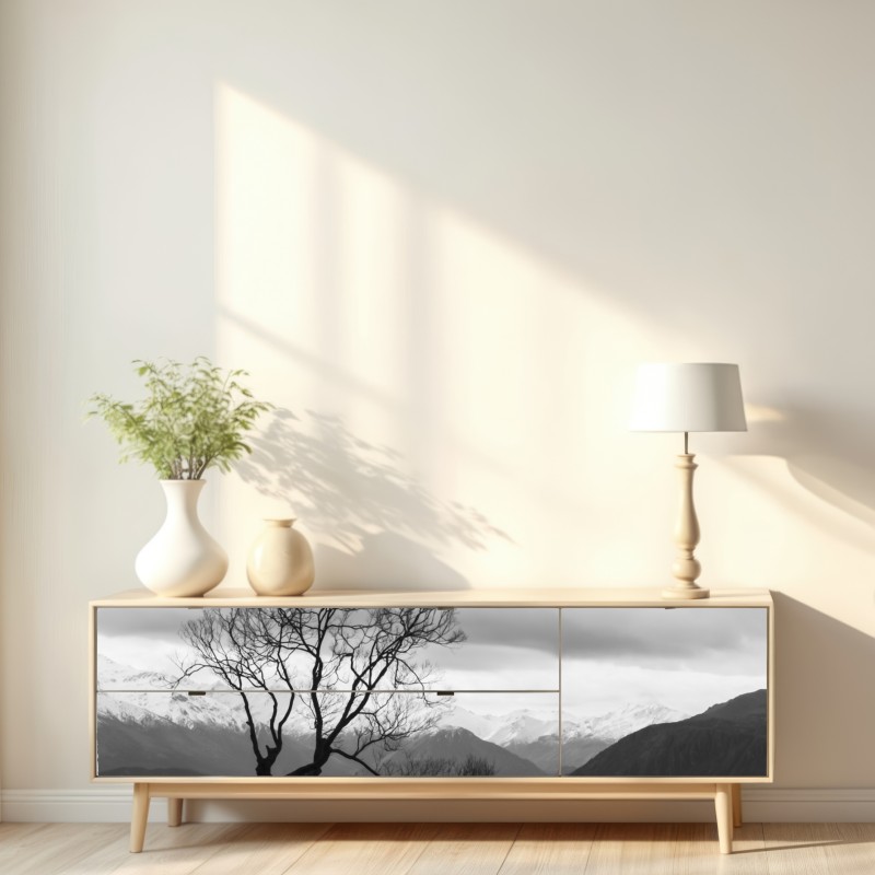 Naklejka repozycjonowalna samotne drzewo na jeziorze – Wallissimo® Naklejka repozycjonowalna samotne drzewo na jeziorze – Wallissimo®