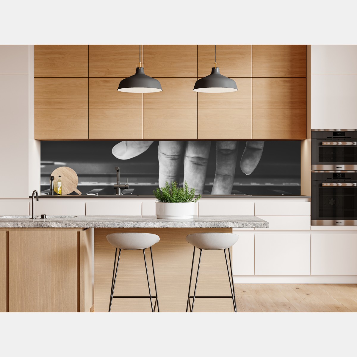 Naklejka repozycjonowalna ręka na klawiszach fortepianu – Wallissimo® Naklejka repozycjonowalna ręka na klawiszach fortepianu – Wallissimo®