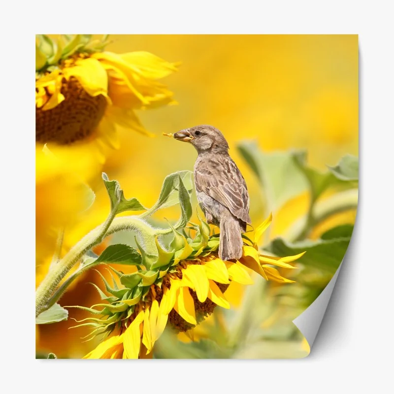 Naklejka repozycjonowalna tropikalny wzór z kakadu i kwiatami – Wallissimo®