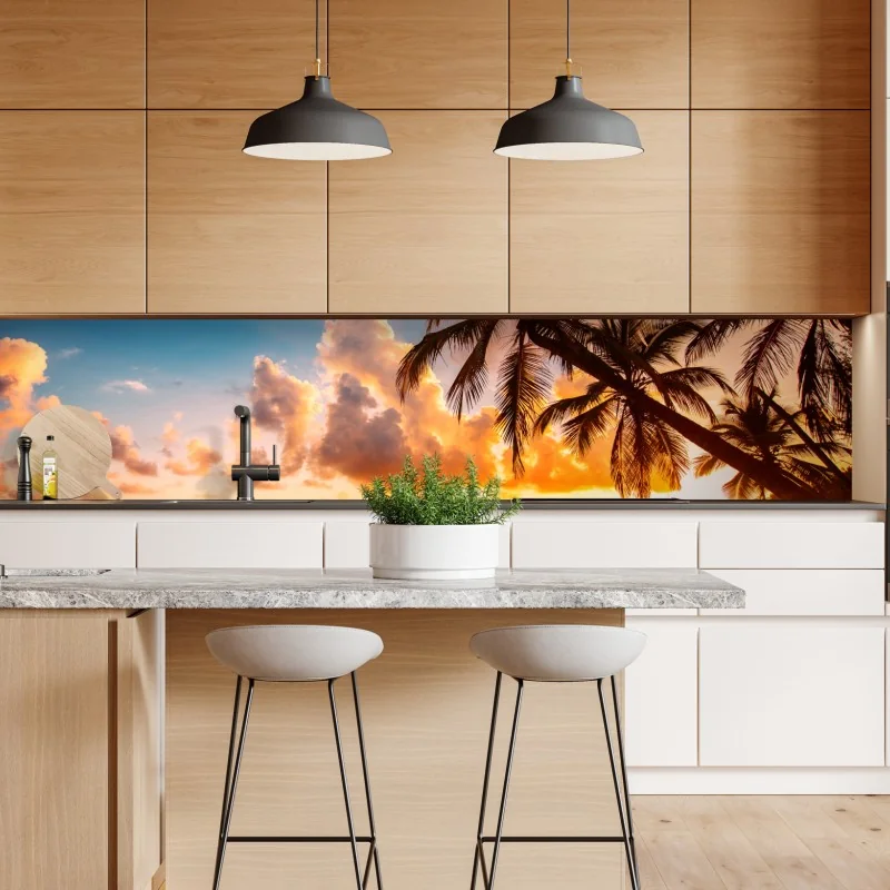 Naklejka repozycjonowalna elegancki czerwony flaming na czarnym tle – Wallissimo®