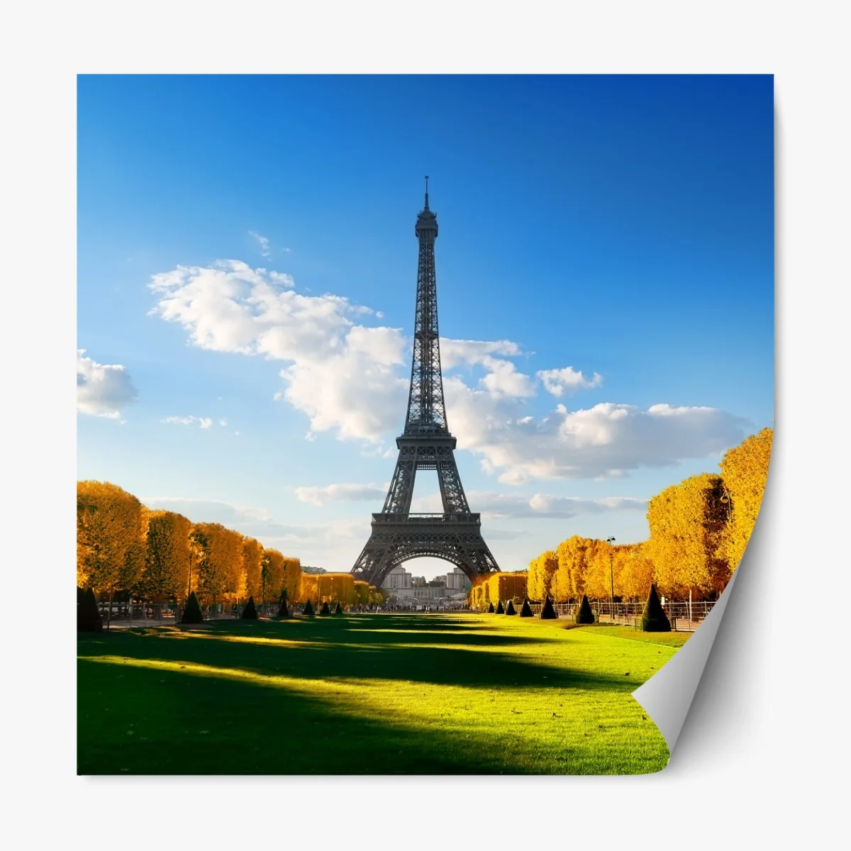 Naklejka repozycjonowalna wiosna na Champs de Mars, Wieża Eiffla, Paryż – Wallissimo® Naklejka repozycjonowalna wiosna na Champs de Mars, Wieża Eiffla, Paryż – Wallissimo®