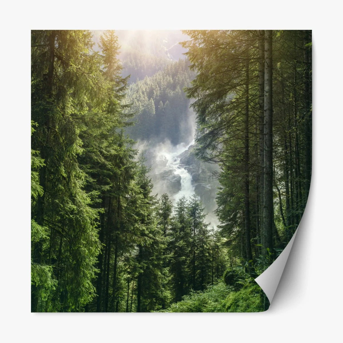 Naklejka repozycjonowalna Krimml wodospad w bujnym alpejskim lesie – Wallissimo® Naklejka repozycjonowalna Krimml wodospad w bujnym alpejskim lesie – Wallissimo®