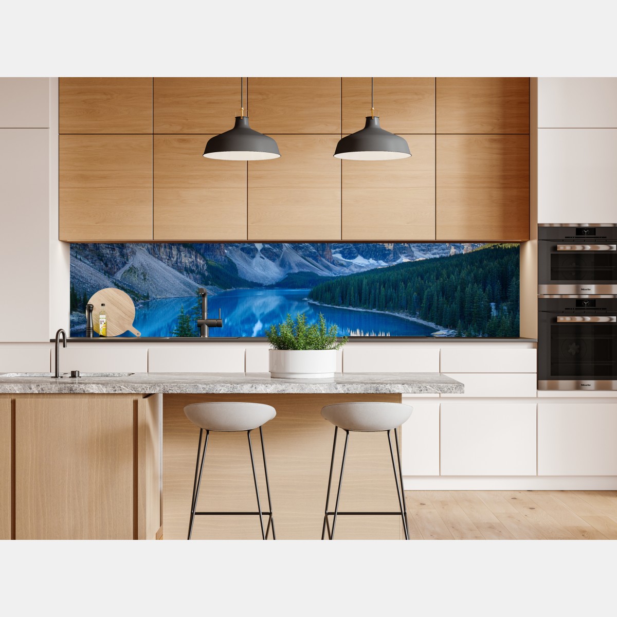 Naklejka repozycjonowalna spokojne jezioro górskie z odbiciem – Wallissimo® Naklejka repozycjonowalna spokojne jezioro górskie z odbiciem – Wallissimo®