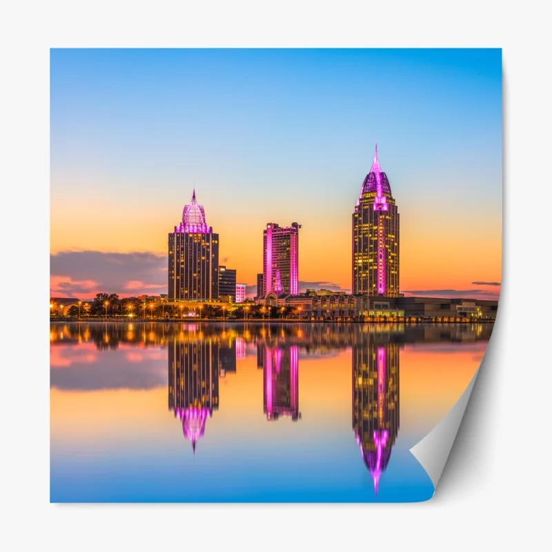 Naklejka repozycjonowalna złote tropikalne liście – Wallissimo®