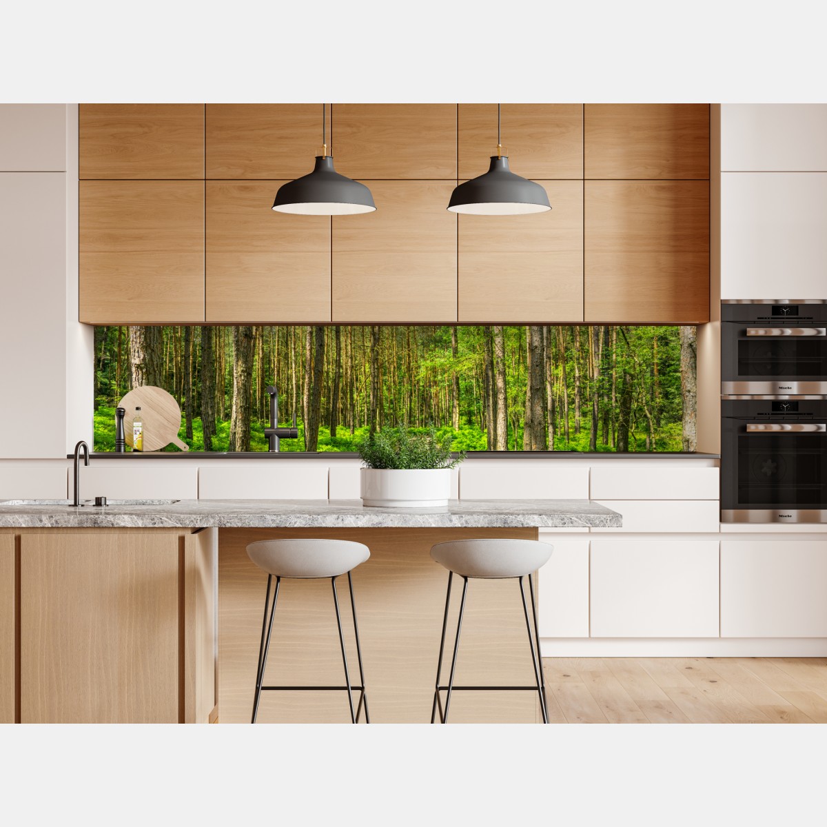 Naklejka repozycjonowalna słoneczna leśna ścieżka wśród sosen – Wallissimo® Naklejka repozycjonowalna słoneczna leśna ścieżka wśród sosen – Wallissimo®