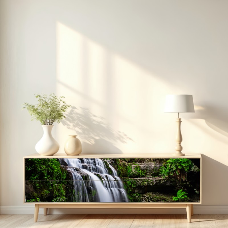 Naklejka repozycjonowalna wodospad Liffey Falls w bujnym lesie Tasmanii – Wallissimo® Naklejka repozycjonowalna wodospad Liffey Falls w bujnym lesie Tasmanii – Wallissimo®