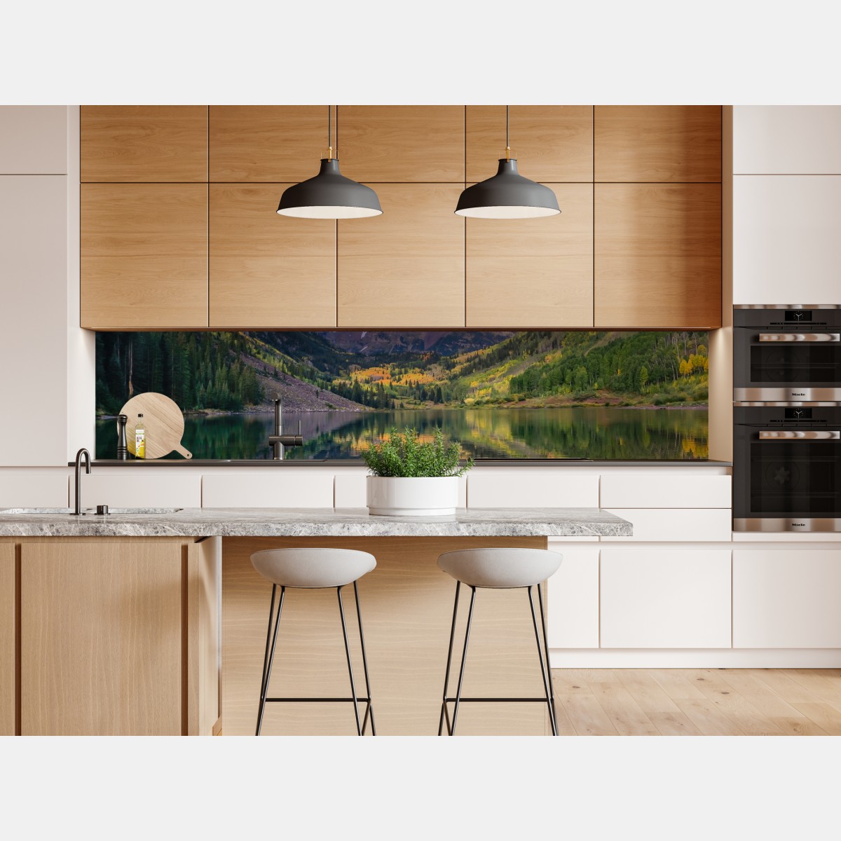 Naklejka repozycjonowalna wschód słońca nad Maroon Bells – Wallissimo® Naklejka repozycjonowalna wschód słońca nad Maroon Bells – Wallissimo®