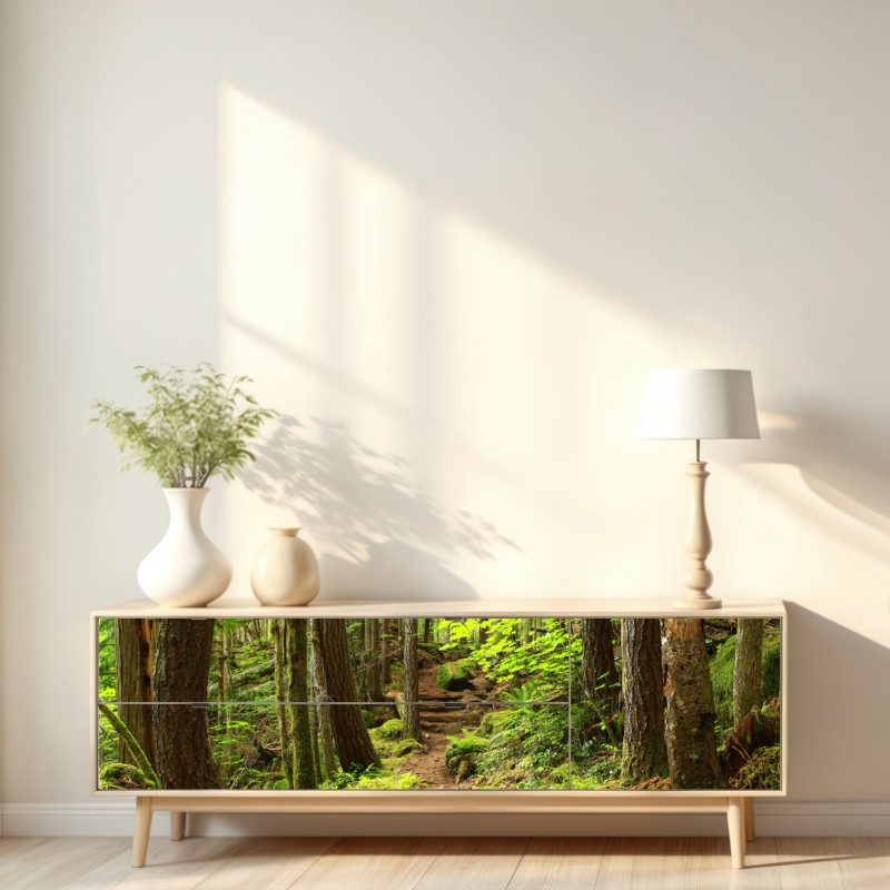 Naklejka repozycjonowalna mchowa leśna ścieżka – Wallissimo® Naklejka repozycjonowalna mchowa leśna ścieżka – Wallissimo®