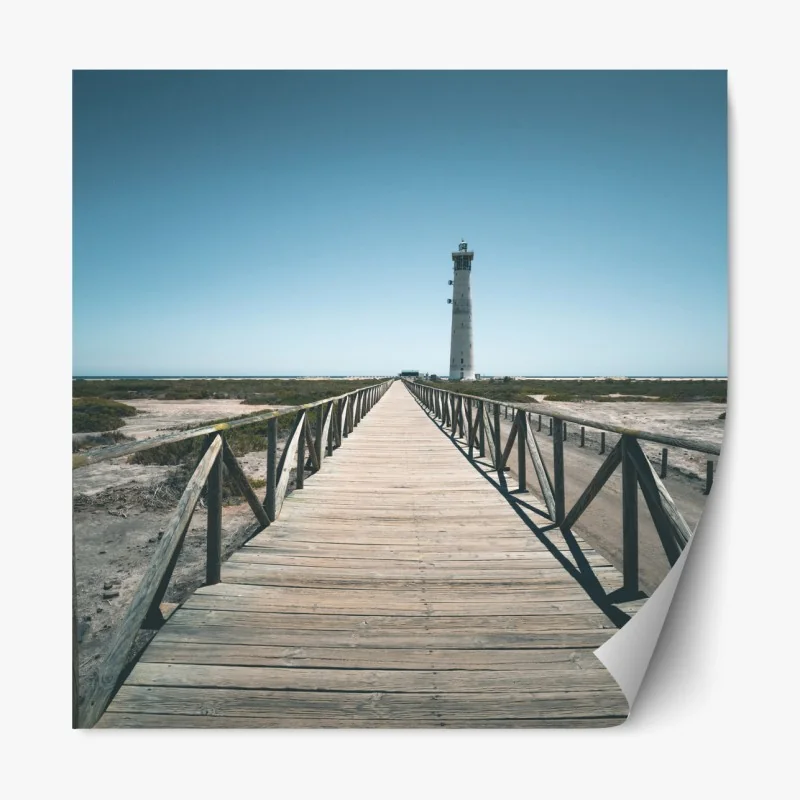 Naklejka repozycjonowalna latarnia morska na końcu pomostu