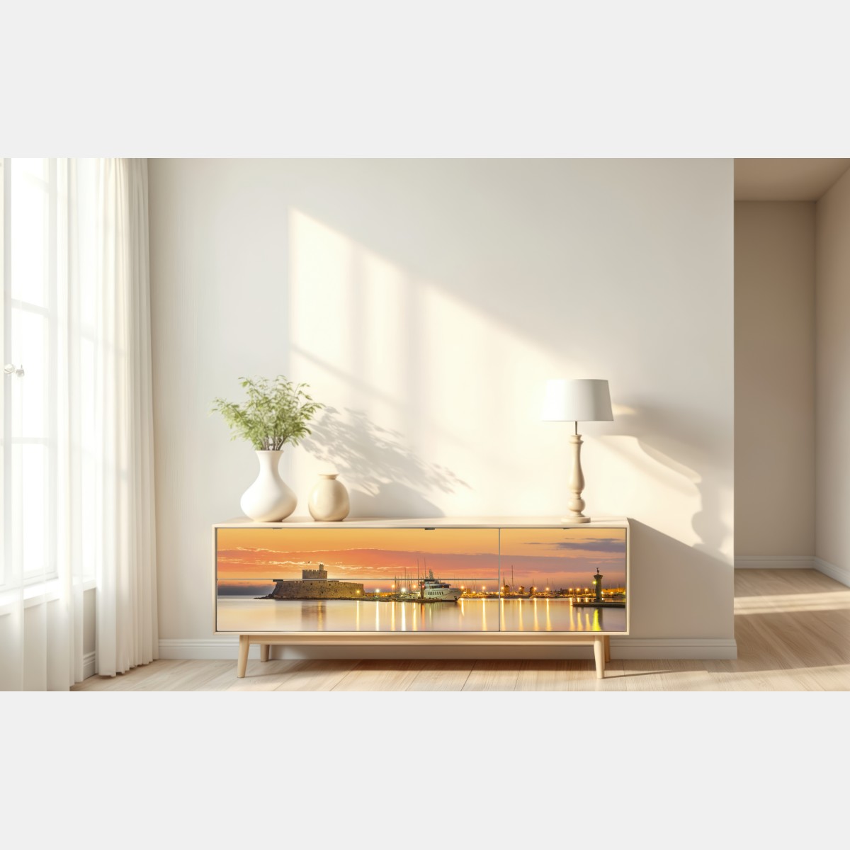 Naklejka repozycjonowalna twierdza Agios Nikolaos w porcie Mandraki, Rodos – Wallissimo® Naklejka repozycjonowalna twierdza Agios Nikolaos w porcie Mandraki, Rodos – Wallissimo®