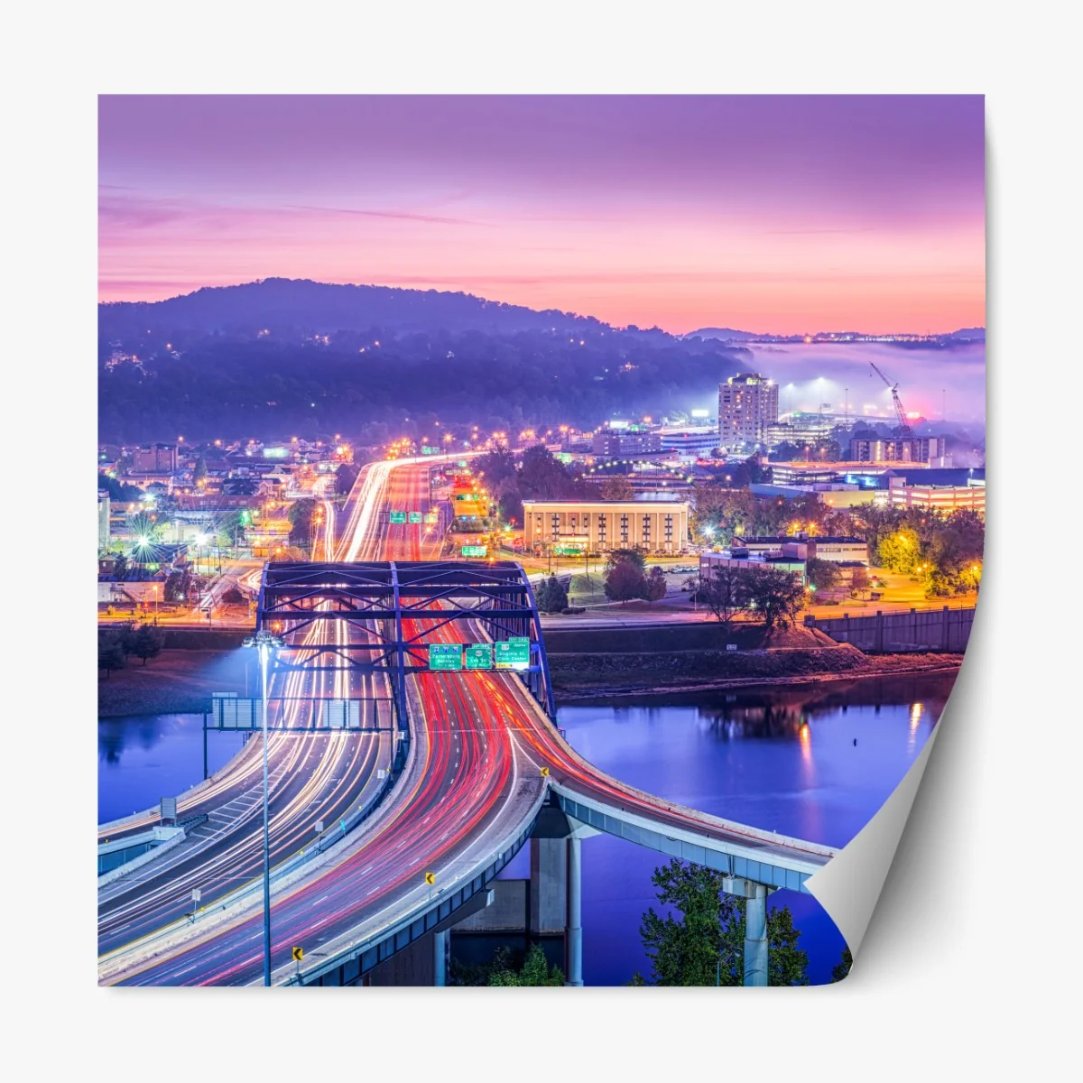 Naklejka repozycjonowalna Panorama Charleston o świcie – Wallissimo® Naklejka repozycjonowalna Panorama Charleston o świcie – Wallissimo®