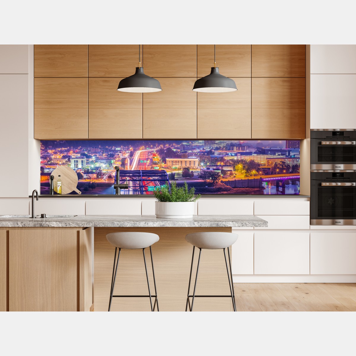 Naklejka repozycjonowalna Panorama Charleston o świcie – Wallissimo® Naklejka repozycjonowalna Panorama Charleston o świcie – Wallissimo®