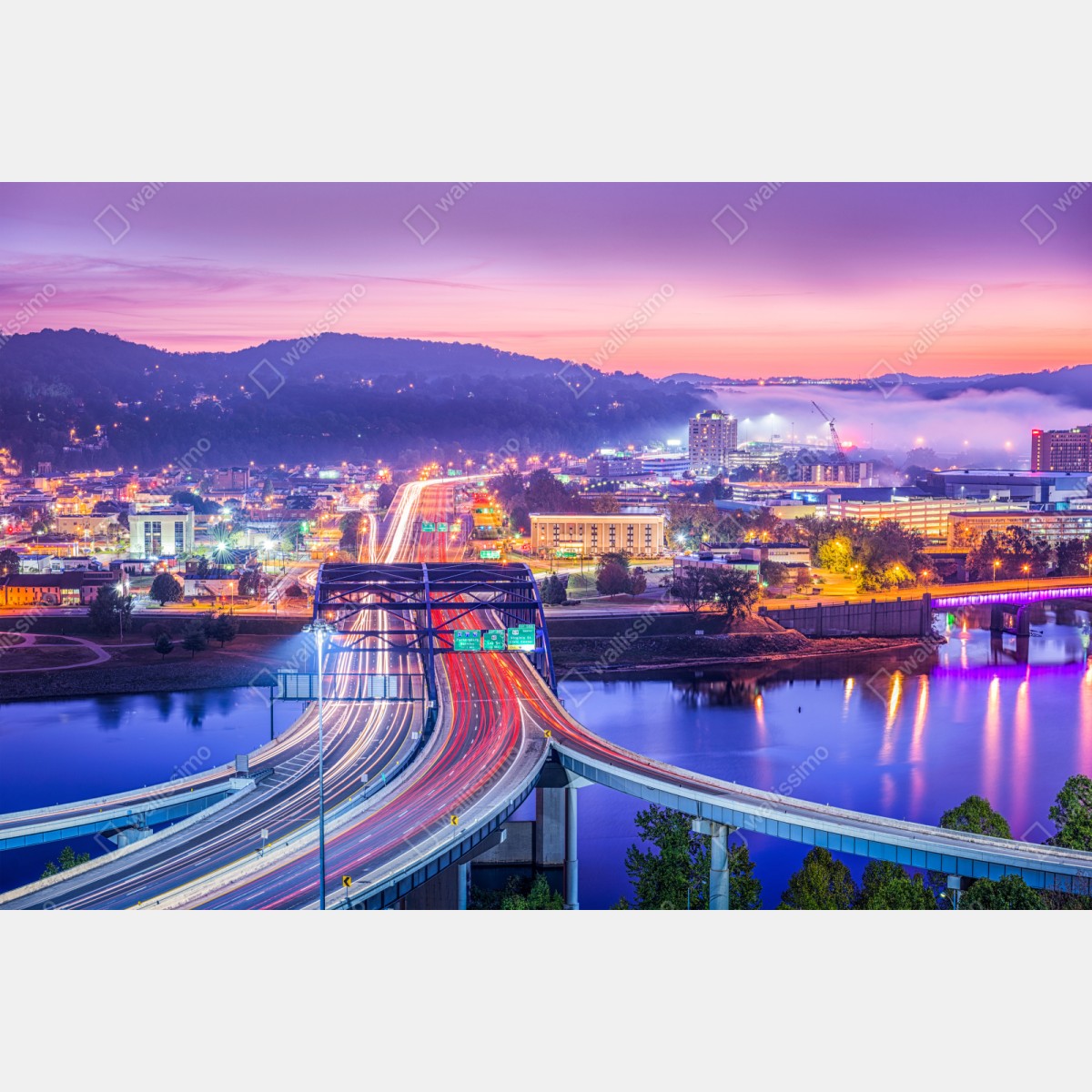 Naklejka repozycjonowalna Panorama Charleston o świcie – Wallissimo® Naklejka repozycjonowalna Panorama Charleston o świcie – Wallissimo®