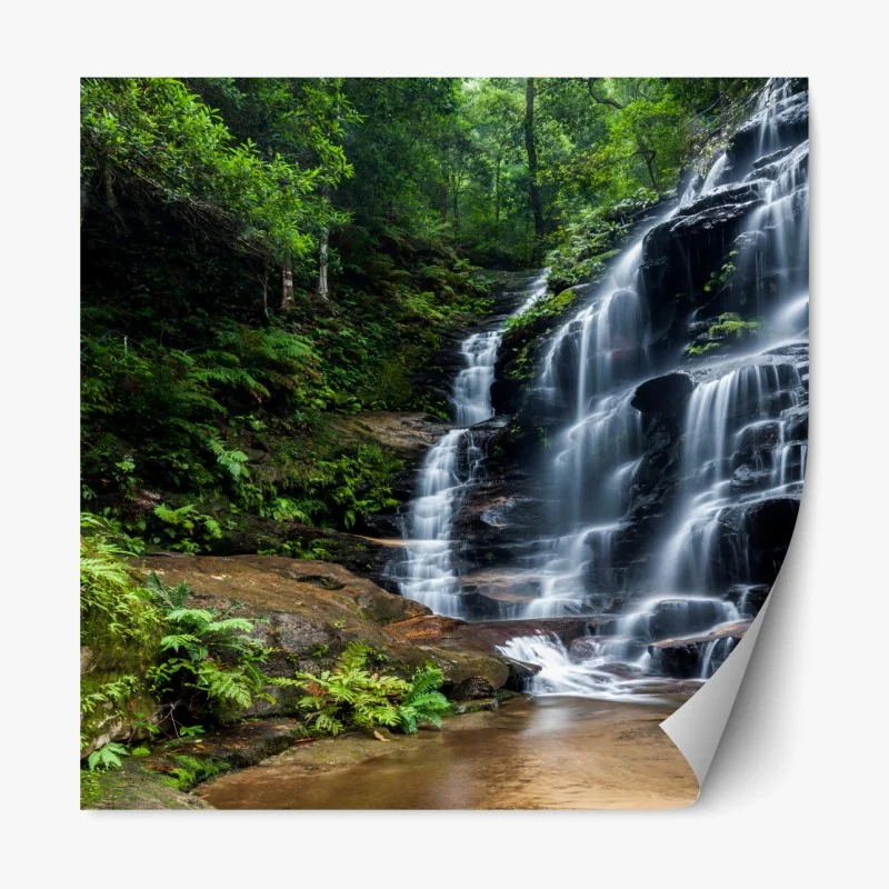 Naklejka repozycjonowalna mistyczny portret w złocie i błękicie – Wallissimo®