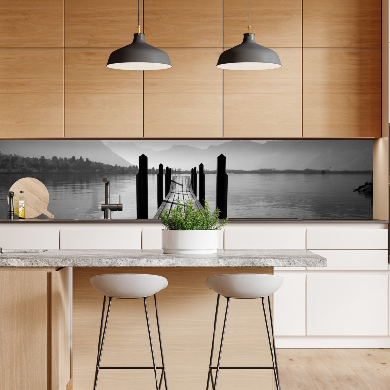 Naklejka repozycjonowalna żurawie i kwiaty persymony – Wallissimo®