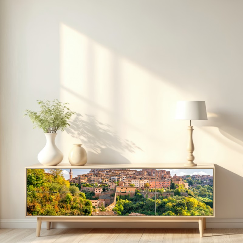 Naklejka repozycjonowalna Siena panorama miasta, Włochy – Wallissimo® Naklejka repozycjonowalna Siena panorama miasta, Włochy – Wallissimo®