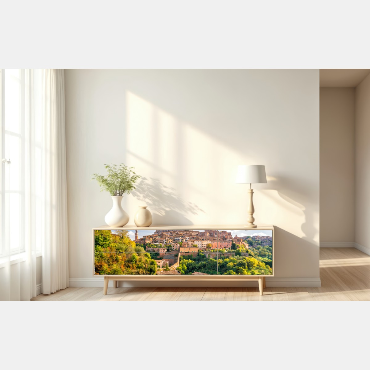 Naklejka repozycjonowalna Siena panorama miasta, Włochy – Wallissimo® Naklejka repozycjonowalna Siena panorama miasta, Włochy – Wallissimo®