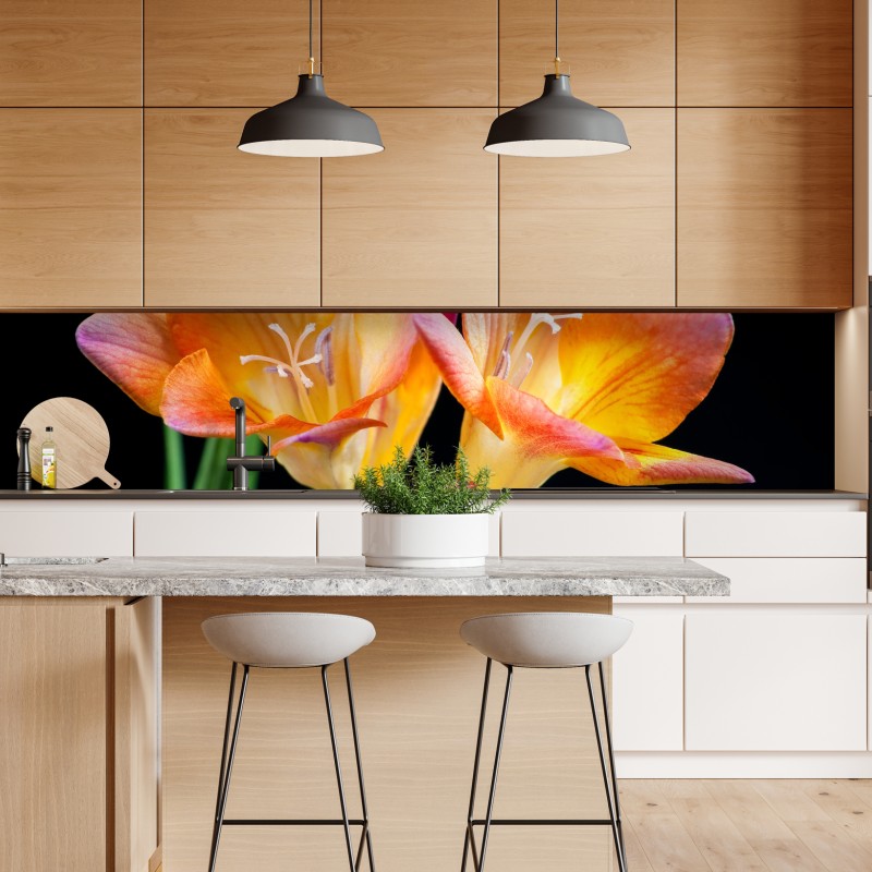 Naklejka repozycjonowalna złote tropikalne liście line art – Wallissimo®