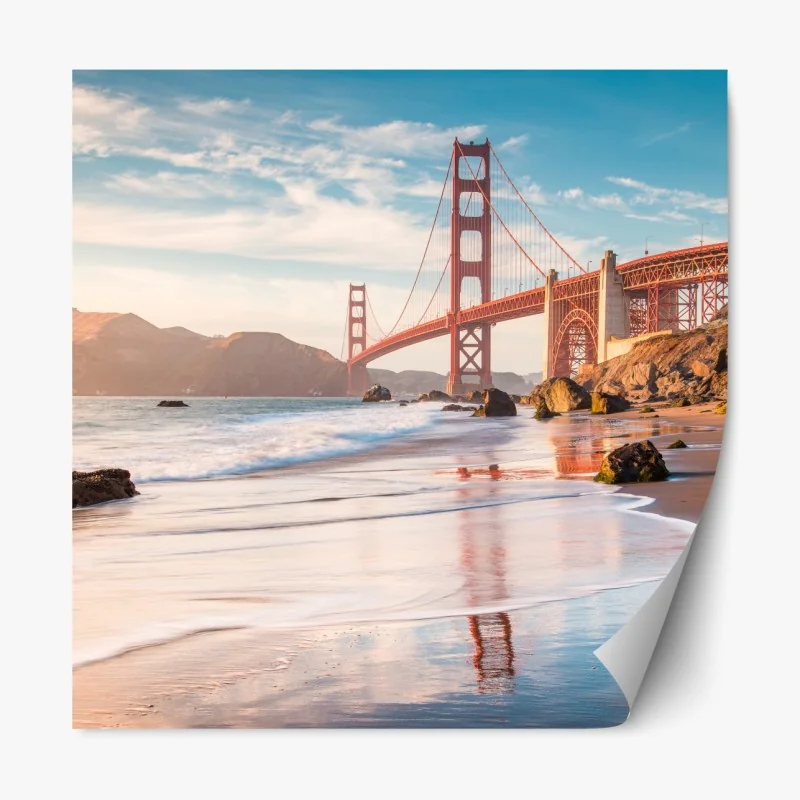 Naklejka repozycjonowalna panoramiczny widok na most Golden Gate – Wallissimo®