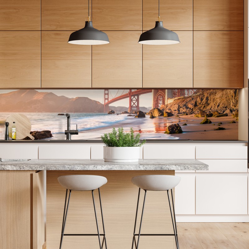 Naklejka repozycjonowalna panoramiczny widok na most Golden Gate – Wallissimo®