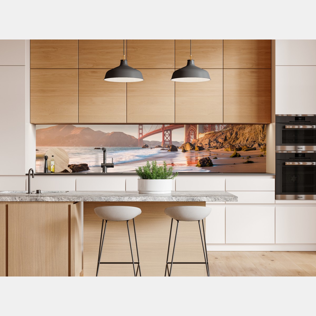 Naklejka repozycjonowalna San Francisco Golden Gate o zachodzie słońca – Wallissimo® Naklejka repozycjonowalna San Francisco Golden Gate o zachodzie słońca – Wallissimo®