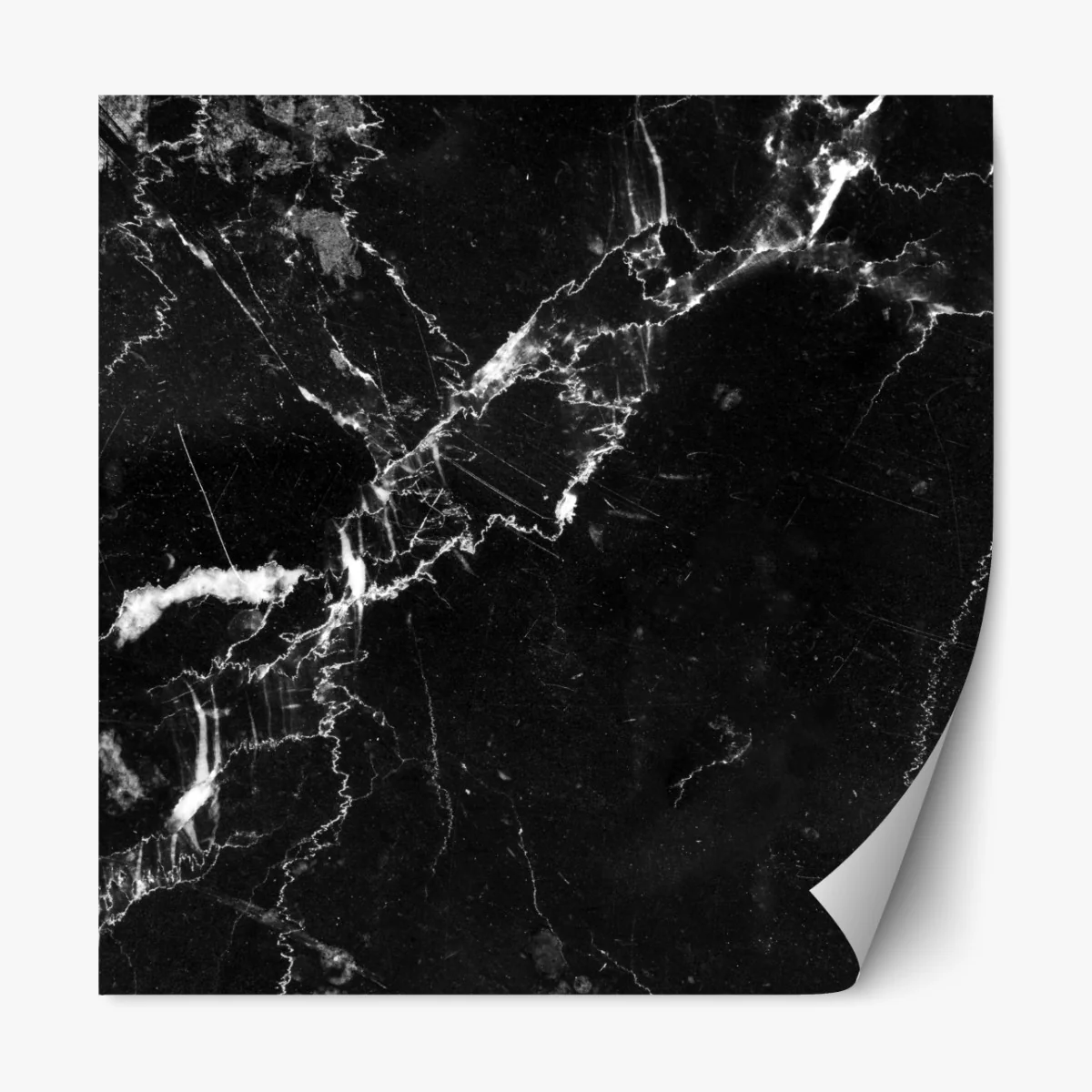 Naklejka repozycjonowalna czarny marmur z żyłami – Wallissimo® Naklejka repozycjonowalna czarny marmur z żyłami – Wallissimo®
