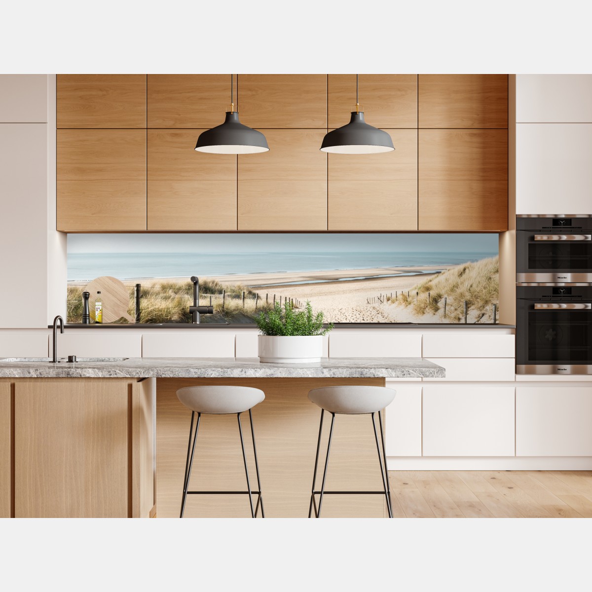 Naklejka repozycjonowalna wydmy i spokojne morze przy Noordwijk – Wallissimo® Naklejka repozycjonowalna wydmy i spokojne morze przy Noordwijk – Wallissimo®