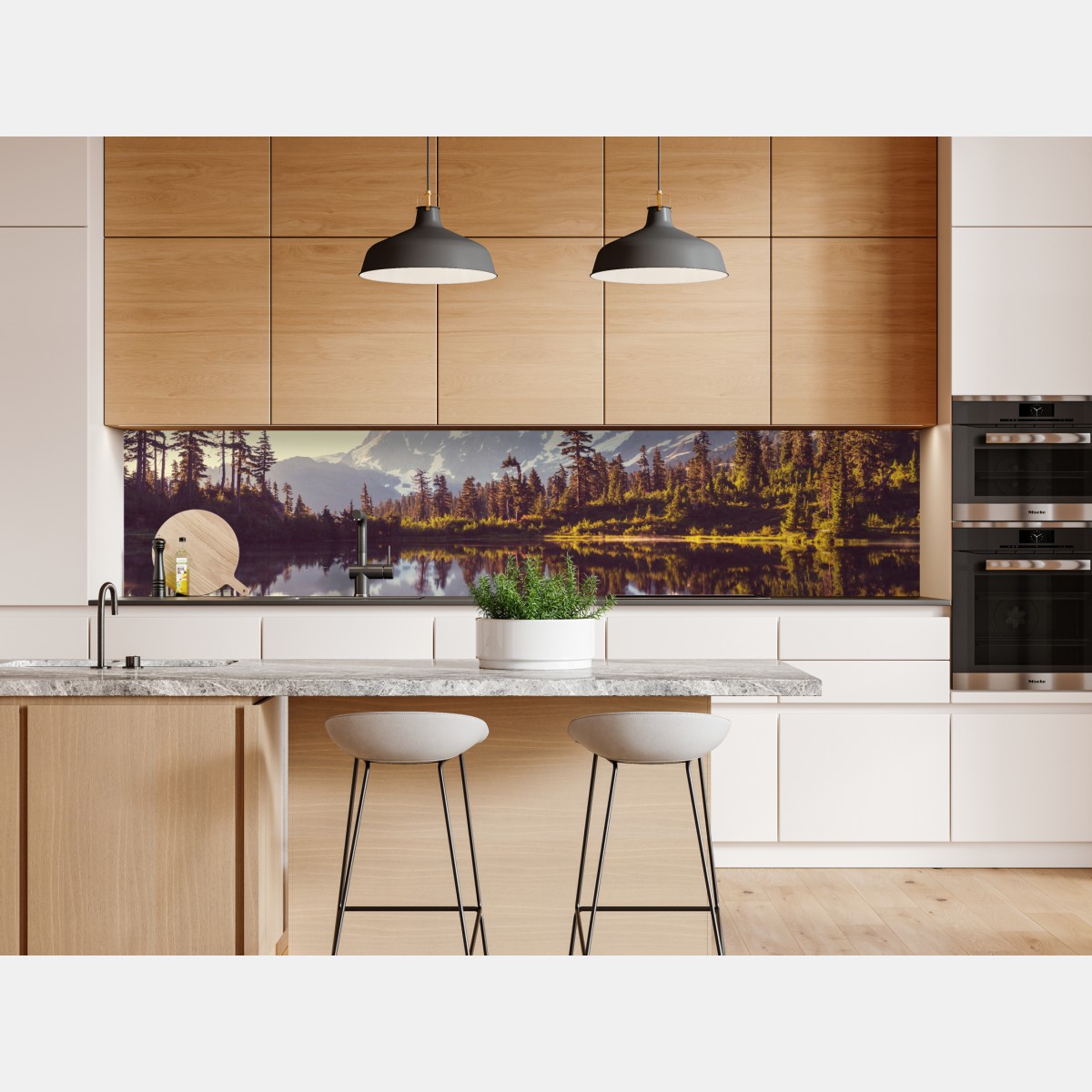 Naklejka repozycjonowalna odbicie Mount Shuksan na górskim jeziorze – Wallissimo® Naklejka repozycjonowalna odbicie Mount Shuksan na górskim jeziorze – Wallissimo®