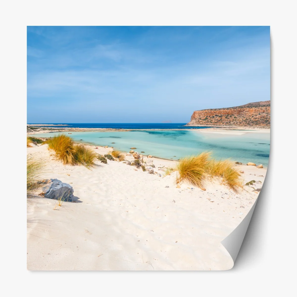 Naklejka repozycjonowalna laguna Balos, Kreta: turkusowa oaza – Wallissimo® Naklejka repozycjonowalna laguna Balos, Kreta: turkusowa oaza – Wallissimo®