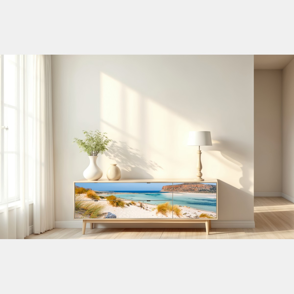 Naklejka repozycjonowalna laguna Balos, Kreta: turkusowa oaza – Wallissimo® Naklejka repozycjonowalna laguna Balos, Kreta: turkusowa oaza – Wallissimo®